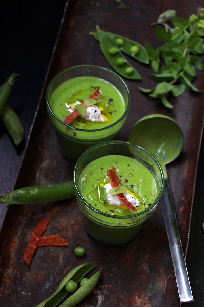 Soupe froide de petits pois / menthe – Devorezmoi